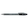 Paper Mate FlexGrip Ultra Retractable Ballpoint Pen, Fine Point, 0.8 Mm, Black Ink / Gray Barrel, 12/Pack