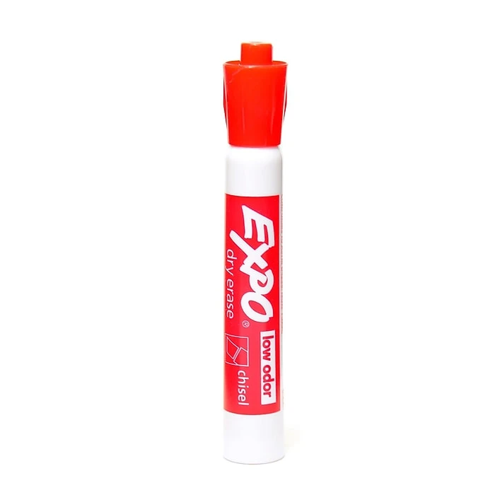 Expo Low-Odor Dry Erase Markers, Red, 6/Pack (73322-PK6) 3 Expo Low-Odor Dry Erase Markers, Red, 6/Pack (73322-PK6)