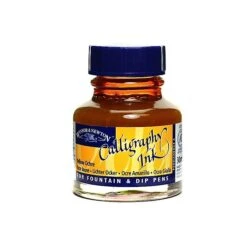 Winsor And Newton Calligraphy Ink Yellow Ochre 1 Oz. [Pack Of 3]