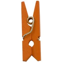 JAM Paper® Wood Clip Clothespins, Small 7/8 Inch, Orange Clothes Pins, 50/Pack (230729133) -Office Product Shop m002869875 sc7
