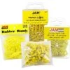 JAM Paper® Office Supply Assortment, Yellow, 1 Rubber Bands, 1 Push Pins, 1 Paper Clips & 1 Round Paper Cloops (3224YEOASRT) -Office Product Shop m002946890 sc7