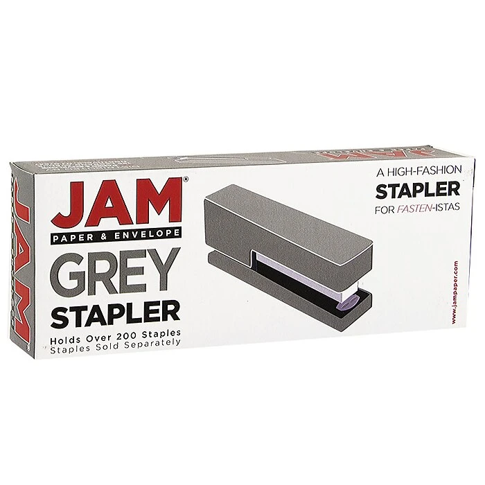 JAM Paper® Modern Desk Stapler, Grey, Sold Individually (337GY) 6 JAM Paper® Modern Desk Stapler, Grey, Sold Individually (337GY) - Image 4