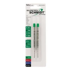 Schmidt P900 Ballpoint TC Ball Parker Style Refill, Fits Parker Ballpoint Pens, Medium, Green, 2 Pack (SC58138)