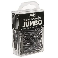 JAM Paper Jumbo Paper Clips, Grey, 75/Pack (21830628) -Office Product Shop m004542966 sc7