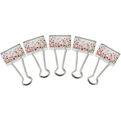 Teacher Created Resource Binder Clips, Medium, .5" Wide, 24/Pk (TCR20857)