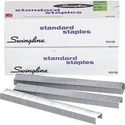Swingline® Standard Staples, 1/4" Length, 210 Per Strip, 5,000/Per Box, 5/Box (35101S) -Office Product Shop s0036518 sc7