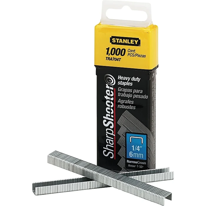 Bostitch Stanley Heavy-Duty Staples, 1/4" Staples, 1,000 Staples/Box (TRA704T) 3 Bostitch Stanley Heavy-Duty Staples, 1/4" Staples, 1,000 Staples/Box (TRA704T)