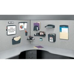 Fellowes Partition Additions™ Cubicle Clips, Dark Graphite, 4/Pack (75270) 6 Fellowes Partition Additions™ Cubicle Clips, Dark Graphite, 4/Pack (75270) -Office Product Shop s0309518 sc7