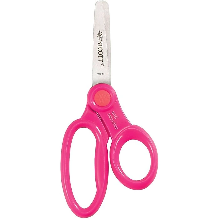 Westcott 5" Stainless Steel Kid's Scissors, Blunt Tip, Assorted Colors (14606) 4 Westcott 5" Stainless Steel Kid's Scissors, Blunt Tip, Assorted Colors (14606) - Image 2