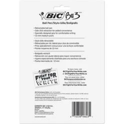 BIC BU3 Retractable Ballpoint Pens, Medium Point, Black Ink, 18/Pack (BU3P18-BLK) -Office Product Shop s1069537 sc7