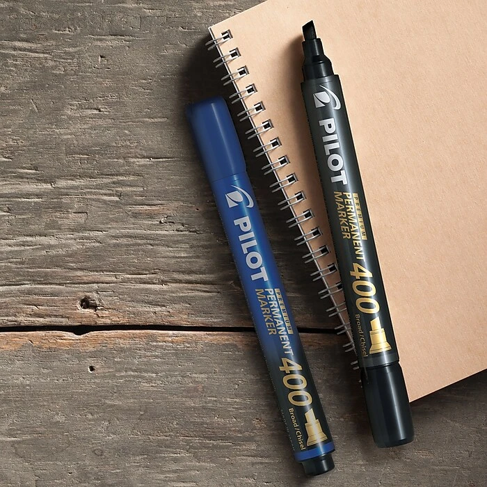 Pilot Premium 400 Permanent Markers, Chisel Tip, Blue, 12/Pack (44116) 5 Pilot Premium 400 Permanent Markers, Chisel Tip, Blue, 12/Pack (44116) - Image 3