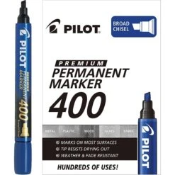 Pilot Premium 400 Permanent Markers, Chisel Tip, Blue, 12/Pack (44116) 6 Pilot Premium 400 Permanent Markers, Chisel Tip, Blue, 12/Pack (44116) -Office Product Shop s1120614 sc7