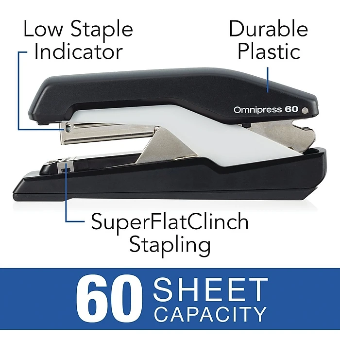 Swingline Desktop Stapler, 60 Sheet Capacity, Black/Grey (5000590) 6 Swingline Desktop Stapler, 60 Sheet Capacity, Black/Grey (5000590) - Image 4