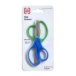 TRU RED™ Junior 5" Kids Blunt Tip Stainless Steel Scissors, Straight Handle, Right & Left Handed, 2/Pack (TR55055)