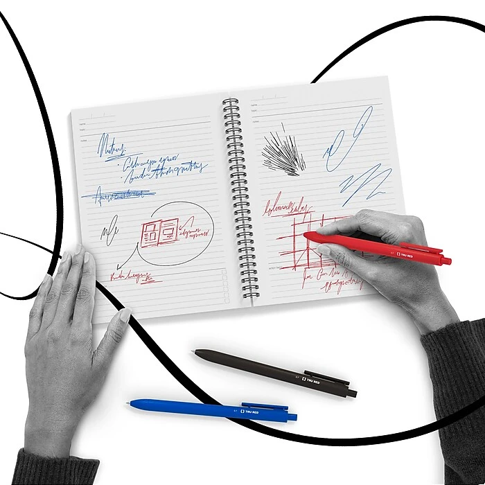 TRU RED™ Retractable Quick Dry Gel Pens, Fine Point, 0.5mm, Black, 5/Pack (TR54486) 8 TRU RED™ Retractable Quick Dry Gel Pens, Fine Point, 0.5mm, Black, 5/Pack (TR54486) - Image 6