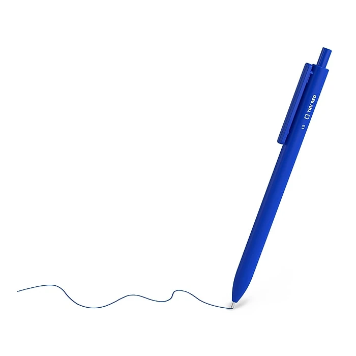 TRU RED™ Ballpoint Retractable Pen, Medium Point, 1.0mm, Blue, Dozen (TR59160) 4 TRU RED™ Ballpoint Retractable Pen, Medium Point, 1.0mm, Blue, Dozen (TR59160) - Image 2