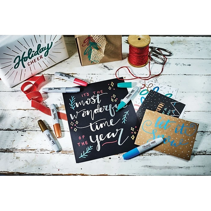 Sharpie Permanent Markers, Chisel Tip, Assorted Metallic, 6/Pack (2089634) 8 Sharpie Permanent Markers, Chisel Tip, Assorted Metallic, 6/Pack (2089634) - Image 6