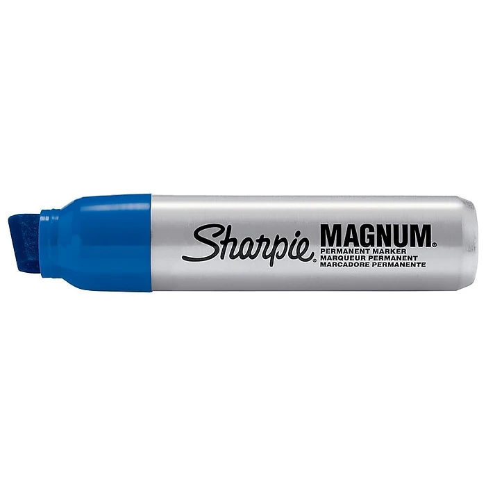 Sharpie Magnum Permanent Marker, Chisel Tip, Blue (44003) 5 Sharpie Magnum Permanent Marker, Chisel Tip, Blue (44003) - Image 3