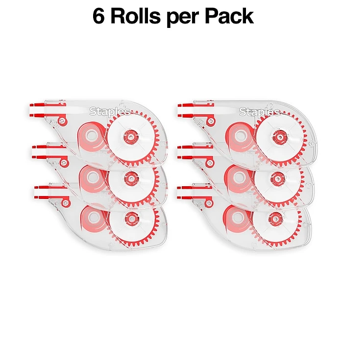 Staples Correction Tape, White, 6/Pack (ST59819) 9 Staples Correction Tape, White, 6/Pack (ST59819) - Image 7