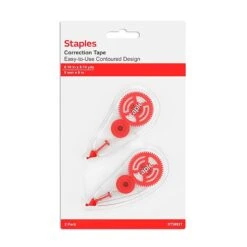Staples Correction Tape, White, 2/Pack (ST59821/52036) -Office Product Shop s1212650 sc7