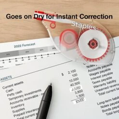 Staples Correction Tape, White, 2/Pack (ST59818) -Office Product Shop s1212660 sc7