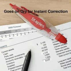 Staples Correction Tape, White, 2/Pack (ST59816) -Office Product Shop s1212672 sc7