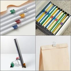 Staples Mini Binder Clips, Assorted Colors, 60/Pack (15347) -Office Product Shop s1215868 sc7