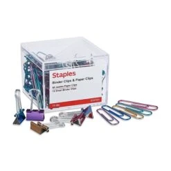 Staples Binder Clips & Paper Clips Combo Pack, 75/PK