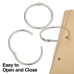 Staples Loose Leaf Book Rings, 3", Silver, 10/Pack (44417) -Office Product Shop s1225559 sc7