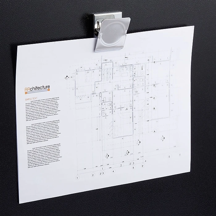 Staples Magnetic Clips, 1.75"W, Silver, 3/Pack (10596) 5 Staples Magnetic Clips, 1.75"W, Silver, 3/Pack (10596) - Image 3