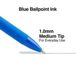 TRU RED™ Ballpoint Gripped Retractable Pen, Medium Point, 1.0mm, Blue, Dozen (TR59162) -Office Product Shop s1226457 sc7