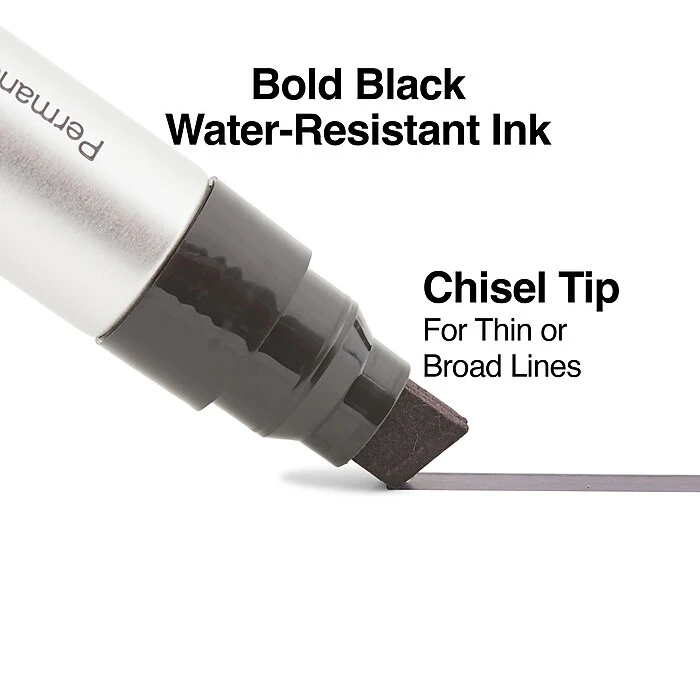 TRU RED™ XL Tank Permanent Marker, Chisel Tip, Black (TR56933) 5 TRU RED™ XL Tank Permanent Marker, Chisel Tip, Black (TR56933) - Image 3