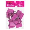 JAM Paper® Colorful Binder Clips, Large, 1 1/2 Inch (41mm), Pink Binderclips, 12/Pack (340BCpi) -Office Product Shop sp100189025 sc7