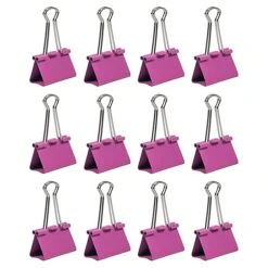 JAM Paper® Colorful Binder Clips, Large, 1 1/2 Inch (41mm), Pink Binderclips, 12/Pack (340BCpi) 11 JAM Paper® Colorful Binder Clips, Large, 1 1/2 Inch (41mm), Pink Binderclips, 12/Pack (340BCpi) -Office Product Shop sp100189030 sc7