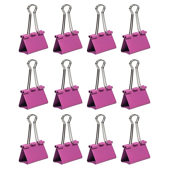JAM Paper® Colorful Binder Clips, Large, 1 1/2 Inch (41mm), Pink Binderclips, 12/Pack (340BCpi) 7 JAM Paper® Colorful Binder Clips, Large, 1 1/2 Inch (41mm), Pink Binderclips, 12/Pack (340BCpi) - Image 5