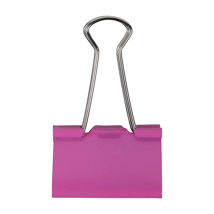 JAM Paper® Colorful Binder Clips, Large, 1 1/2 Inch (41mm), Pink Binderclips, 12/Pack (340BCpi) 4 JAM Paper® Colorful Binder Clips, Large, 1 1/2 Inch (41mm), Pink Binderclips, 12/Pack (340BCpi) - Image 2