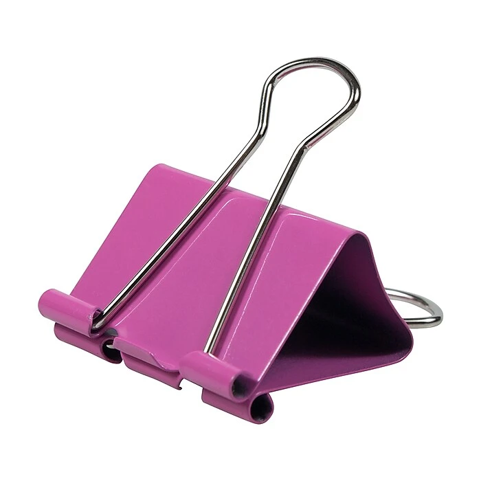 JAM Paper® Colorful Binder Clips, Large, 1 1/2 Inch (41mm), Pink Binderclips, 12/Pack (340BCpi) 6 JAM Paper® Colorful Binder Clips, Large, 1 1/2 Inch (41mm), Pink Binderclips, 12/Pack (340BCpi) - Image 4