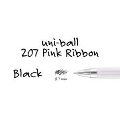 Uni-ball Uniball 207 Pink Ribbon Retractable Gel Pens, Medium Point, 0.7mm, Black, 2/Pack (1745148) -Office Product Shop sp126688372 sc7
