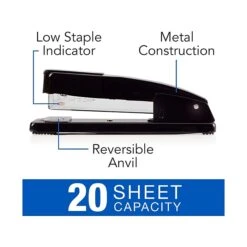 Swingline Commercial Paper Stapler, 20 Sheet Capacity, Black (S7044401) -Office Product Shop sp129724399 sc7