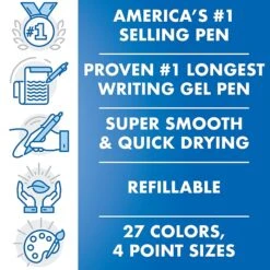Pilot G2 Retractable Gel Pens, Fine Point, Blue Ink, 4/Pack (31058) -Office Product Shop sp130855909 sc7