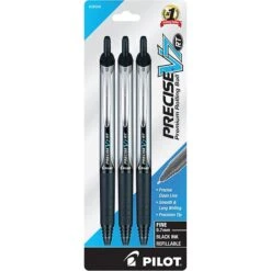 Pilot Precise V7 RT Retractable Rollerball Pens, Fine Point, Black Ink, 3/Pack (26058) -Office Product Shop sp135695484 sc7 1
