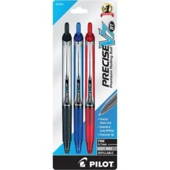 Pilot Precise V7 RT Retractable Rollerball Pens, Fine Point, Black Ink, 3/Pack (26058) -Office Product Shop sp135695486 sc7