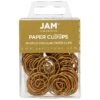 JAM Paper Colored Circular Paper Clips, Round Paperclips, Gold, 50/Pack (21832062) -Office Product Shop sp145003496 sc7
