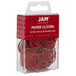 JAM Paper Circular Small Paper Clips, Red, 2 Packs Of 50 (2187138B) -Office Product Shop sp145003929 sc7