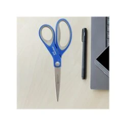 Westcott 8" Stainless Steel Scissors, Pointed Tip, Silver/Blue/Gray (17930) -Office Product Shop sp145100505 sc7