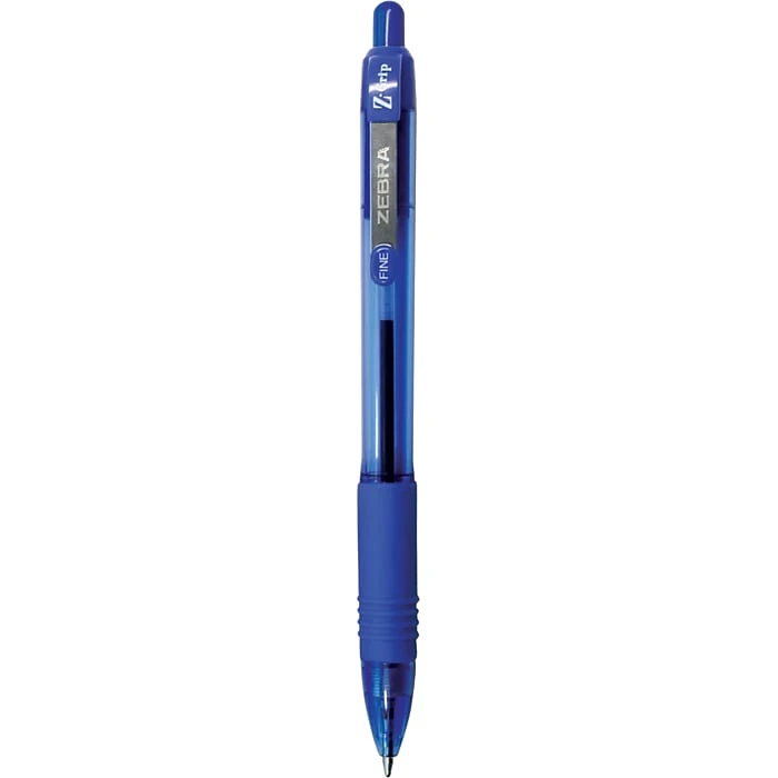 Zebra Z-Grip Retractable Ballpoint Pen, Fine Point, Blue Ink, Dozen (23920) 4 Zebra Z-Grip Retractable Ballpoint Pen, Fine Point, Blue Ink, Dozen (23920) - Image 2