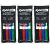 EXPO® Low Odor Dry Erase Markers, Fine Tip, Assorted Colors, 4 Per Set, 3 Sets (SAN86074-3)
