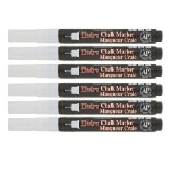 Marvy Uchida® Bistro Chalk Markers, Extra Fine Tip, White, Pack Of 6 (UCH485C0-6)