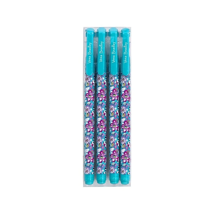 Vera Bradley Gaby Floral Gel Pens, Medium Point, Assorted Inks, 4/Pack (226384) 3 Vera Bradley Gaby Floral Gel Pens, Medium Point, Assorted Inks, 4/Pack (226384)
