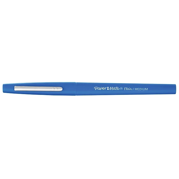 Paper Mate Flair Felt Pen, Medium Point, Blue Ink, Dozen (8410152) 4 Paper Mate Flair Felt Pen, Medium Point, Blue Ink, Dozen (8410152) - Image 2